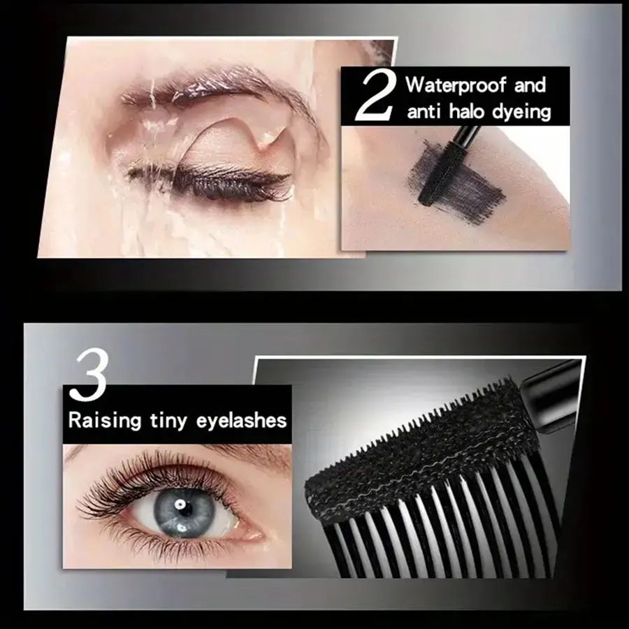 Waterproof 4D Mascara Thick Long Smudge-proof Plump Encrypted Long-lasting Curling Large Eye Makeup, Makeup Tools view 8
