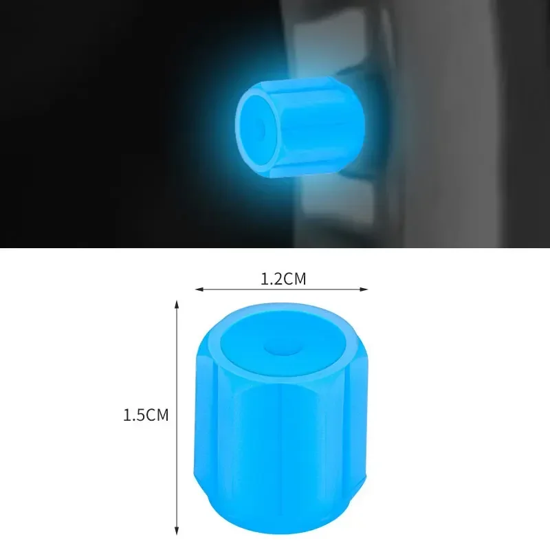 10pcs Luminous Valve Cap Car Fluorescent Tire Valves Cap Glow In The Dark Car Motorcycle Bike Wheel Plug Tyre Hub Cover Decor