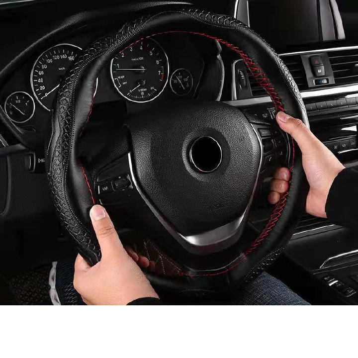 Best Price For Genuine Leather Car Steering Wheel Braid Cover Diy Soft