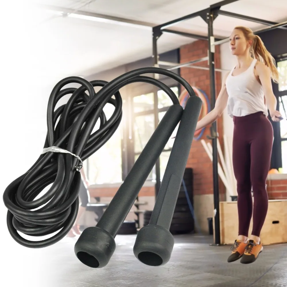 Portable Rope Skipping Jumping Black Exercise Fitness Equipments Training Gym Boxing Bearing