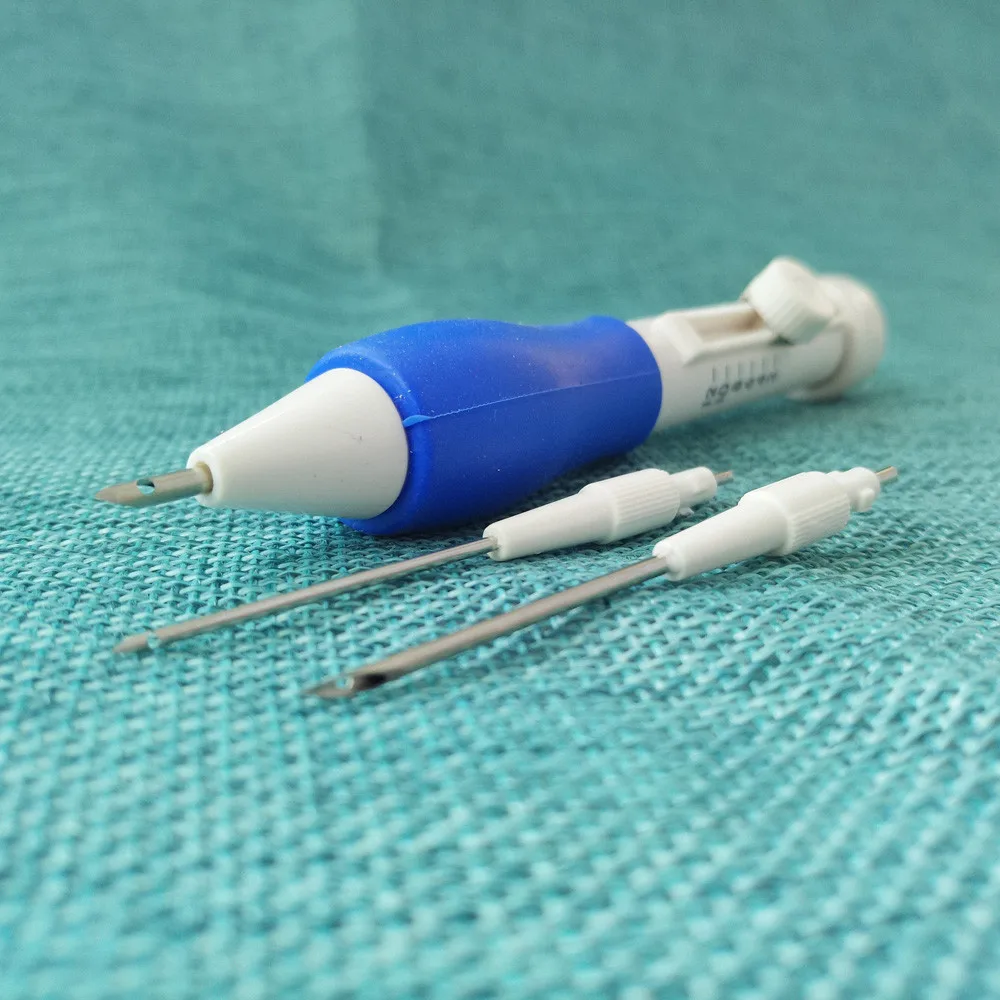 DIY Crafts Magic Embroidery Pen Set DIY 3 Interchangeable Punch Needle Sewing Accessories