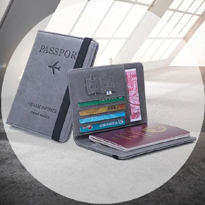 RFID Passport Bag Multi-function Document Package Portable Travel Ultra-thin Passport Holder