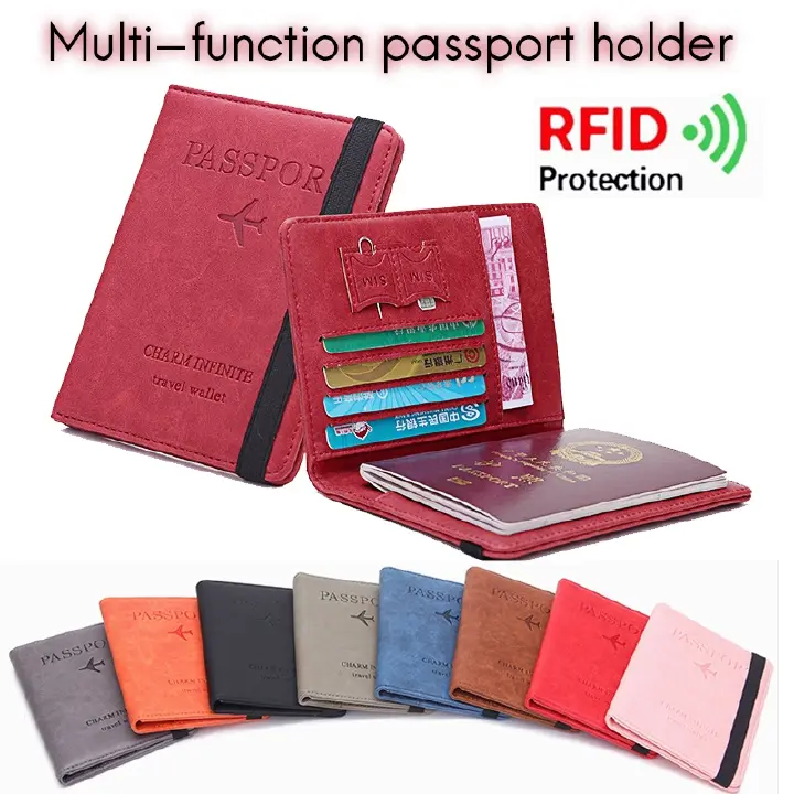 RFID Passport Bag Multi-function Document Package Portable Travel Ultra-thin Passport Holder
