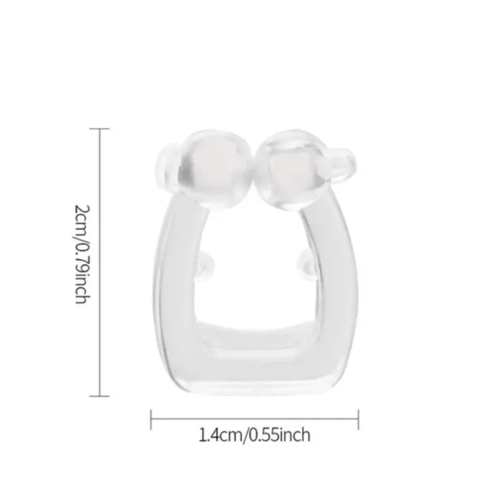 Magnetic Anti Snoring Device Silicone Anti Snore Stopper Nose Clip Tray Sleeping Aid Apnea Guard Night Device White as picture