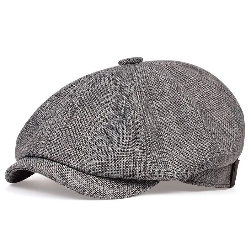 men&apos;s casual newsboy hat retro beret hat wild casual hats unisex wild octagonal cap