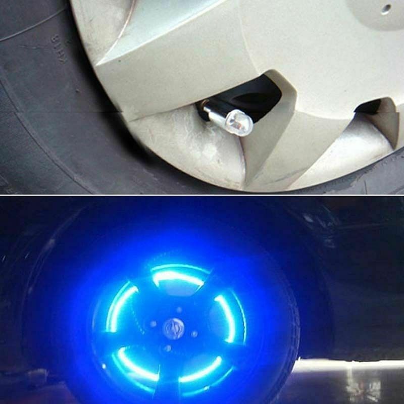 4pc Bike Car Motorcycle Wheel Tire Tyre Cap Flash LED Light Spoke Lamp Auto Car Bike LED Valve Caps Different color