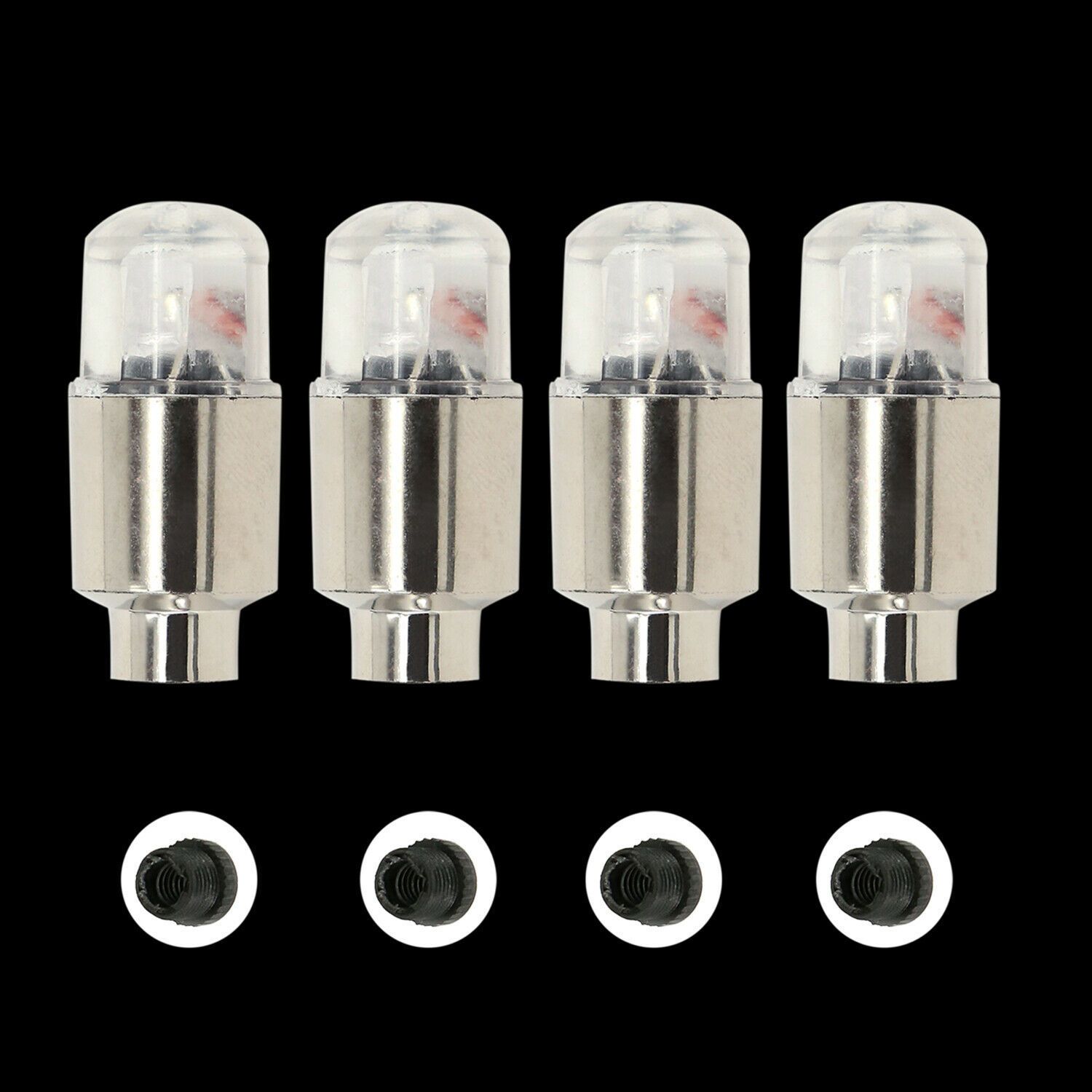 4pc Bike Car Motorcycle Wheel Tire Tyre Cap Flash LED Light Spoke Lamp Auto Car Bike LED Valve Caps Different color