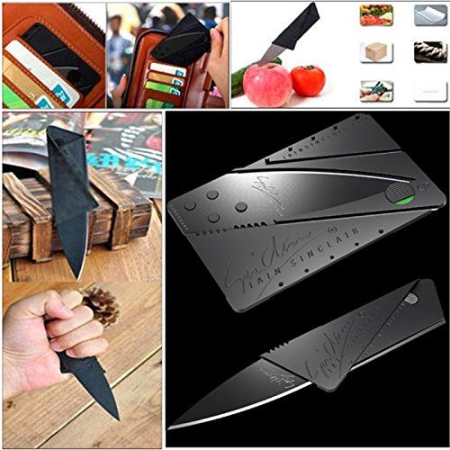 2pcs Credit Card Knives Lot, folding, wallet thin, pocket survival micro knife Stainless Kitchen Fruits Creative Tool Multifunctional Card Folding Paring Mini Tool Parts Card Gift Outdoor
