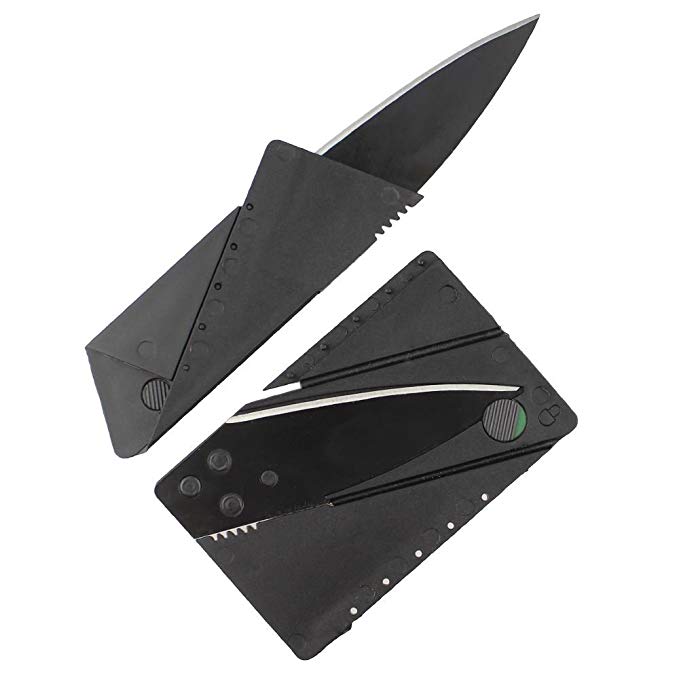 2pcs Credit Card Knives Lot, folding, wallet thin, pocket survival micro knife Stainless Kitchen Fruits Creative Tool Multifunctional Card Folding Paring Mini Tool Parts Card Gift Outdoor
