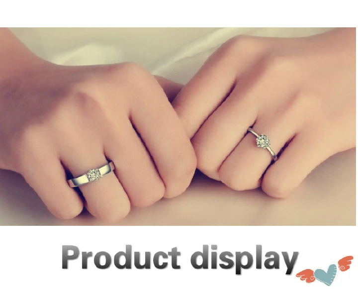 2PCS Couple rings set for men and women ladies adjustable rings jewelry rings wedding in jewellery