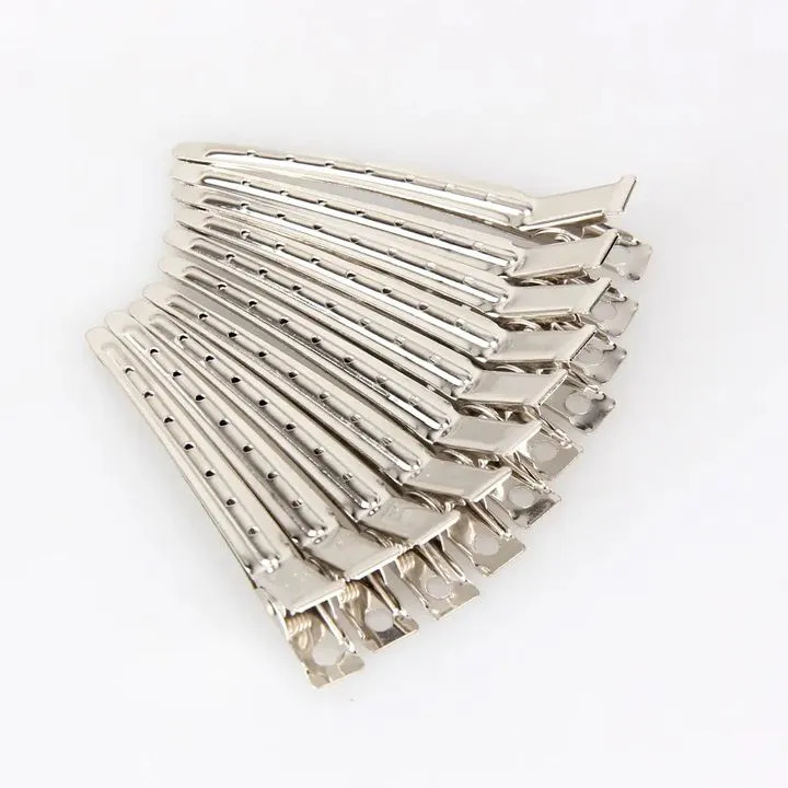 10PCS hair clips headwear stainless hairdressing clips clamp salon equipments human hair style tools