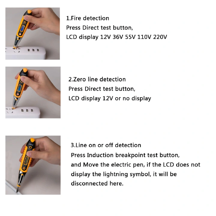 Multifunction Digital Voltage Tester Pen DC AC Voltage Detector induction breakpoint test 1pcs