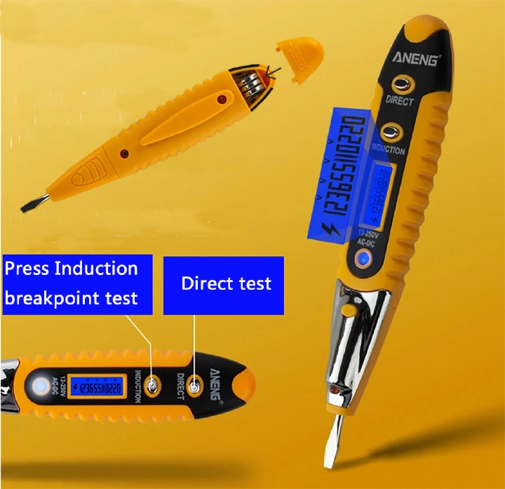 Multifunction Digital Voltage Tester Pen DC AC Voltage Detector induction breakpoint test 1pcs