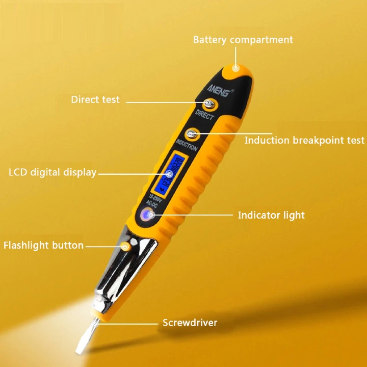 Multifunction Digital Voltage Tester Pen DC AC Voltage Detector induction breakpoint test 1pcs