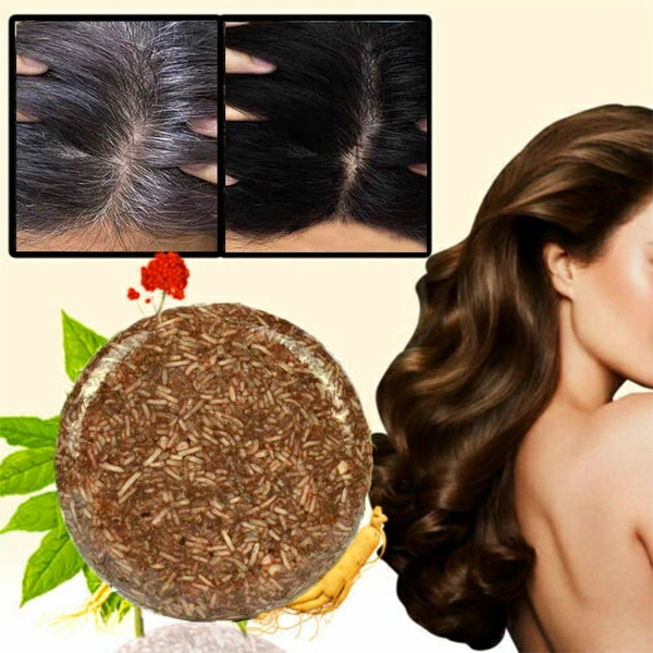 Hair Shampoo Polygonum Essence Hair Darkening Shampoo Soap Natural Organic Hair Shampoo Gray Hair Reverse Hair Loss Products