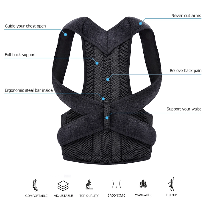 Adjustable Back Spine Posture Corrector Humpback Back Support Brace Shoulder Belt Posture Correction