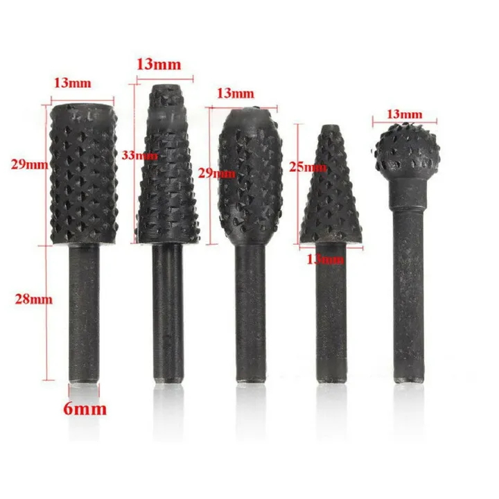5PCS 1/4&apos;&apos; Drill Bit Set Cutting Tools For Woodworking Knife Wood Carving Tool