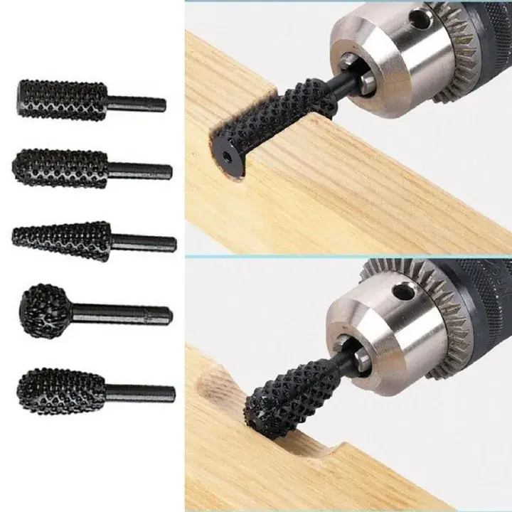 5PCS 1/4&apos;&apos; Drill Bit Set Cutting Tools For Woodworking Knife Wood Carving Tool