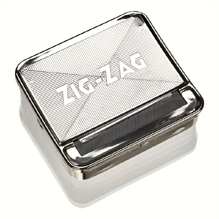 Automatic Cigarette Roller Box, Metal Manual Rolling Machine, Easy Use Tobacco Storage Case, Durable Tin Smoking Accessories