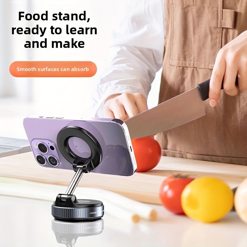 Vacuum Suction Magnetic Car Phone Holder Navigation Car Holder Desktop Lazy Holder 360° Rotating Suction Cup Car Holder