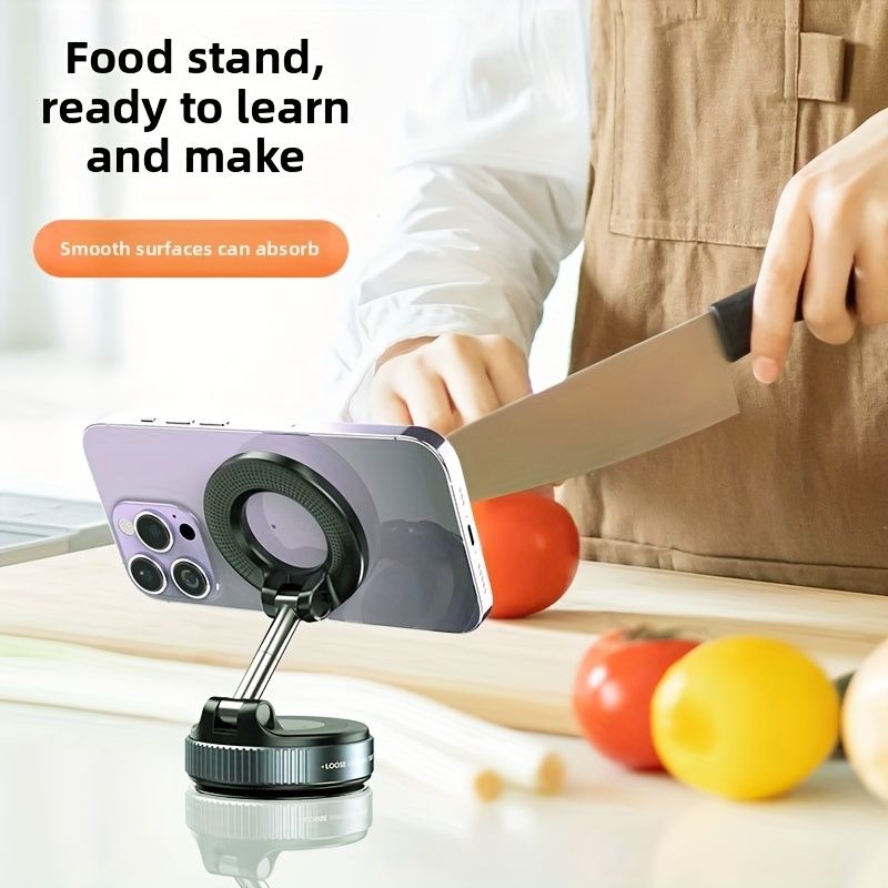 Vacuum Suction Magnetic Car Phone Holder Navigation Car Holder Desktop Lazy Holder 360° Rotating Suction Cup Car Holder