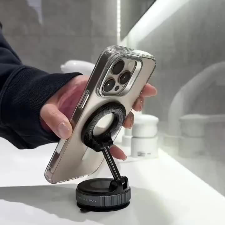 Vacuum Suction Magnetic Car Phone Holder Navigation Car Holder Desktop Lazy Holder 360° Rotating Suction Cup Car Holder