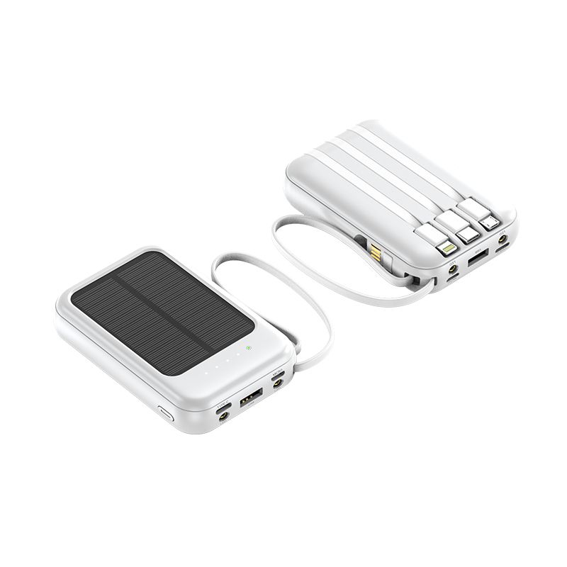 With 4-Wire and solar charging capabilities, Portable Power Banks 10000mAh  Dual USB Output