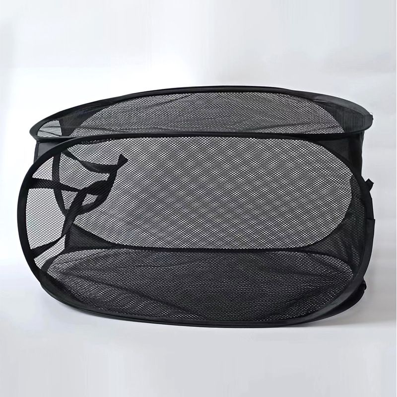 Large household dirty clothes basket, floor standing, convenient mesh, foldable, simple clothes storage basket, washing basket（2 of them）