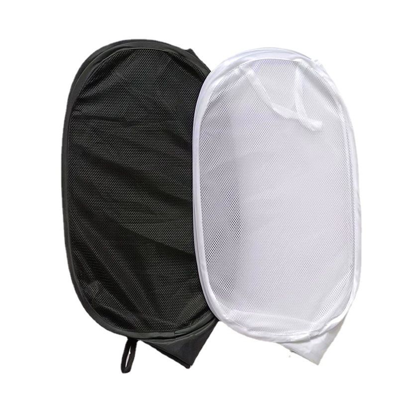 Large household dirty clothes basket, floor standing, convenient mesh, foldable, simple clothes storage basket, washing basket（2 of them）