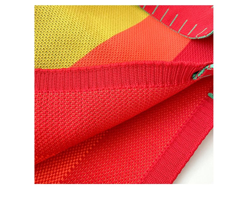 Rainbow Knitted Shoulder Bag Handbag Versatile Large Capacity Commuter Outstreet Tote Bag Shopping Bag