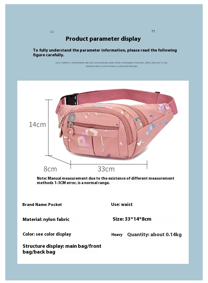 2025 new waist bag women's sports versatile high texture light luxury women's bag