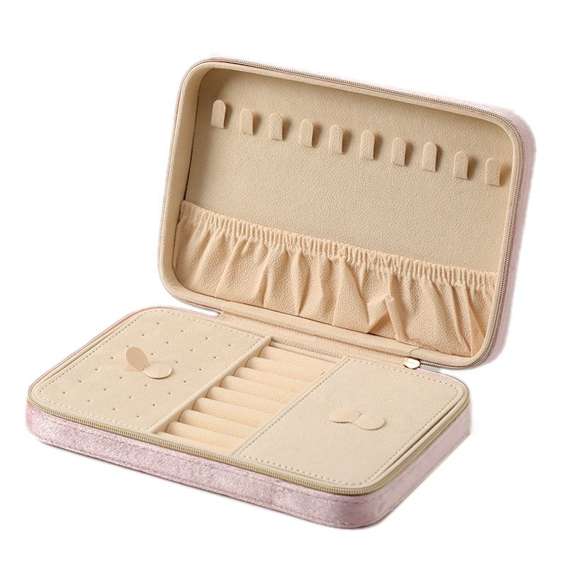 Velvet jewelry storage box multifunctional ring necklace earring watch jewelry box