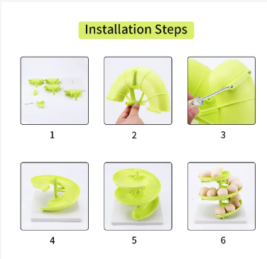 Sliding Spiral egg holder / fruit holder for about 20 eggs
