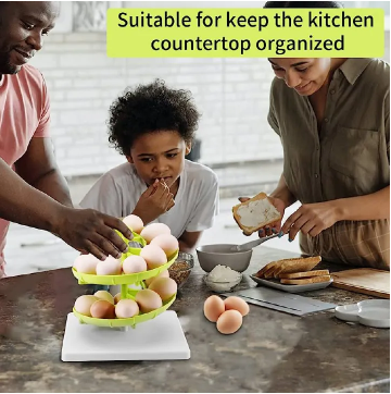 Sliding Spiral egg holder / fruit holder for about 20 eggs