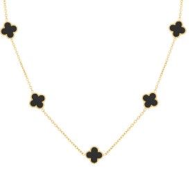 Eternal Love Four Leaf Clover Necklace - Red Charm. Tarnish-Proof Valentine Necklace. on OFFER!