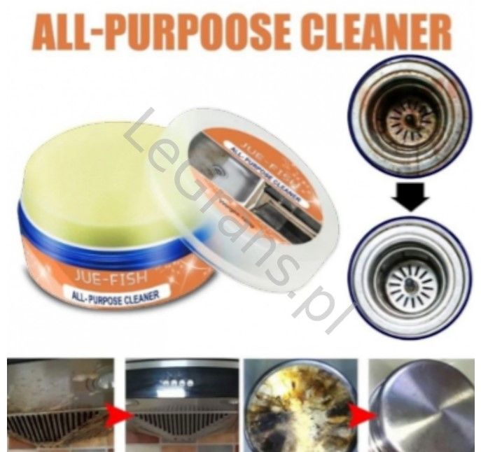 Jue-Fish Kitchen Heavy Oil, Stain, Soot and Rust, Cleaning Cream Powerful Stainless Steel Sufuria and ceramic Tile Cleaner All-purpose Cleaner Fit for Kitchen, Pot Bottom Cookware and Sink. (160g)