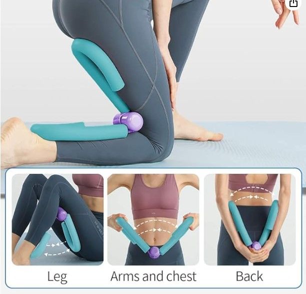 Fitness Thigh Master Muscle Toner - Hips, Butt, Leg, Arm Shaper - Postpartum Recovery Thigh Exerciser . Home Gym Resistance Exerciser for Kegel & Pelvic Floor Exercises"