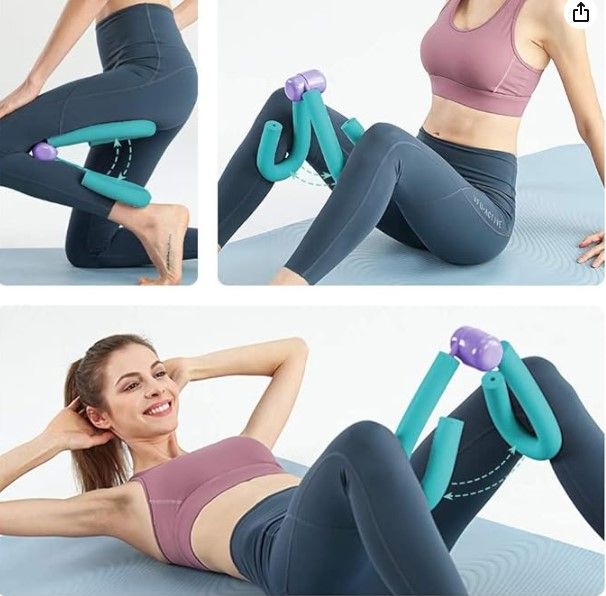 Fitness Thigh Master Muscle Toner - Hips, Butt, Leg, Arm Shaper - Postpartum Recovery Thigh Exerciser . Home Gym Resistance Exerciser for Kegel & Pelvic Floor Exercises"