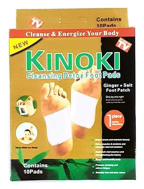 Kiyome Kinoki Detox Foot Pads - Ginger & Salt Adhesive Patches for Foot Care, Body Cleansing, Pain Relief, Relieve Stress, Relaxation | Organic Natural ingredients
