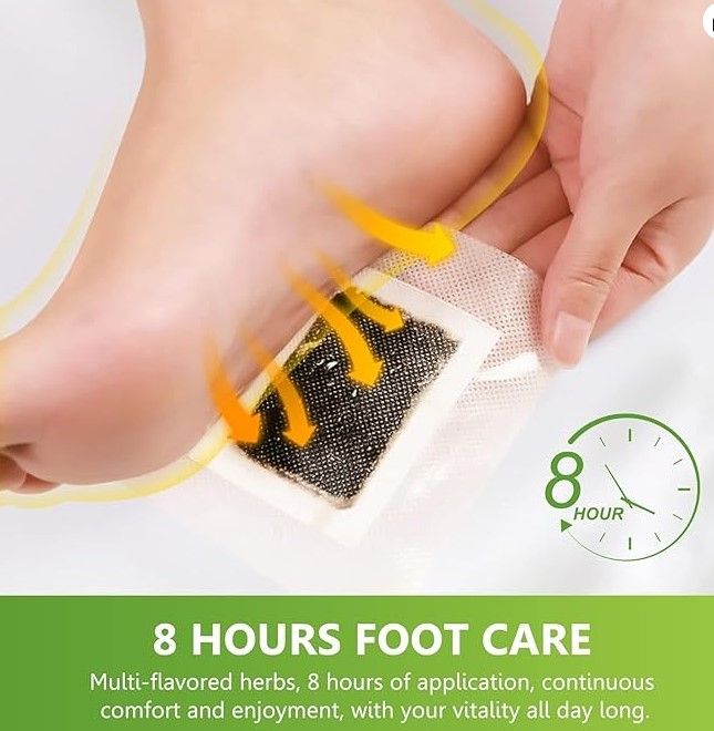 Kiyome Kinoki Detox Foot Pads - Ginger & Salt Adhesive Patches for Foot Care, Body Cleansing, Pain Relief, Relieve Stress, Relaxation | Organic Natural ingredients
