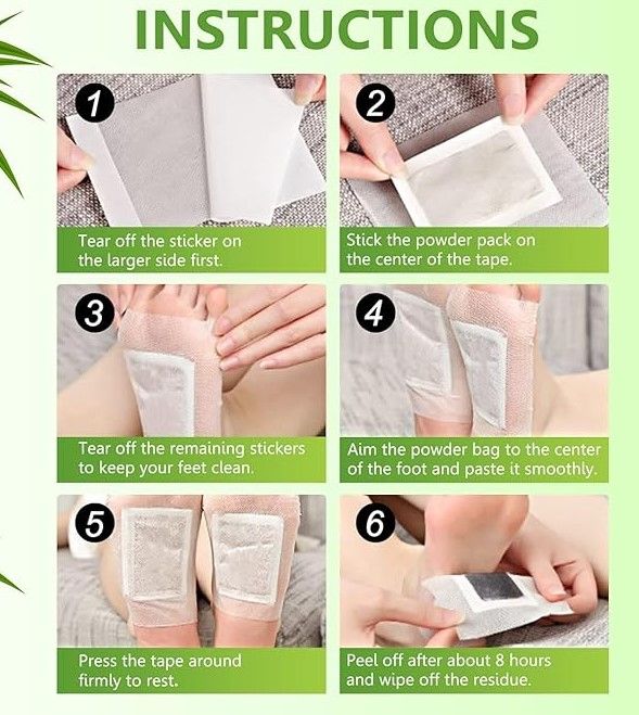 Kiyome Kinoki Detox Foot Pads - Ginger & Salt Adhesive Patches for Foot Care, Body Cleansing, Pain Relief, Relieve Stress, Relaxation | Organic Natural ingredients