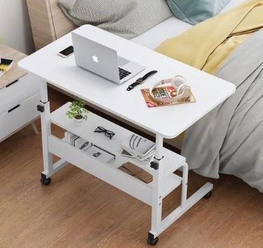 Portable Adjustable Laptop Desk Stand - Movable Ergonomic Workstation for Productivity . 80x40 cm