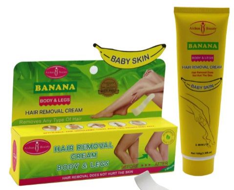 Banana Hair Removal Cream – Body & Legs (100g) |  Smooth Skin Hair Removal Solution