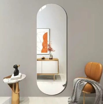 Peel and Stick Unbreakable Full-Length Wall Flexible Mirror 40x150cm peel and stick mirror – Shatterproof Decorative Mirror for Home & Gym Use