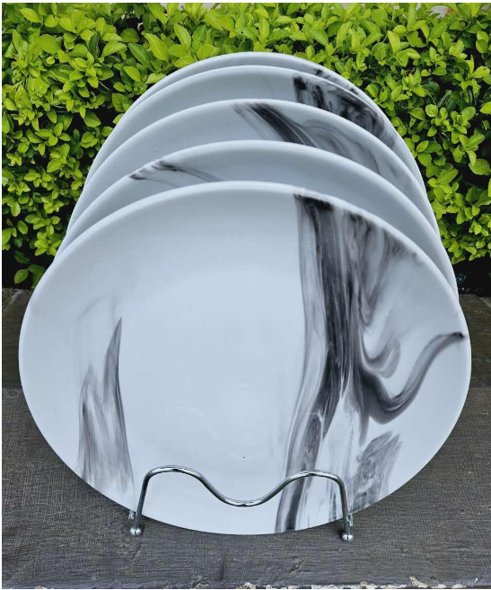 NEW DESIGNS!! Ceramic Ceramics White/black beautiful dinner plates set of 6pcs.Cute patterns dinner plates Set of 6 pcs