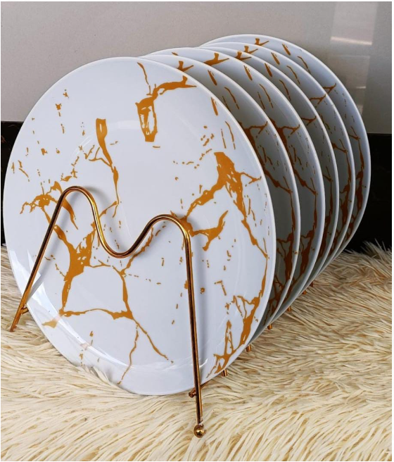 NEW DESIGNS!! Ceramic Ceramics White/black beautiful dinner plates set of 6pcs.Cute patterns dinner plates Set of 6 pcs