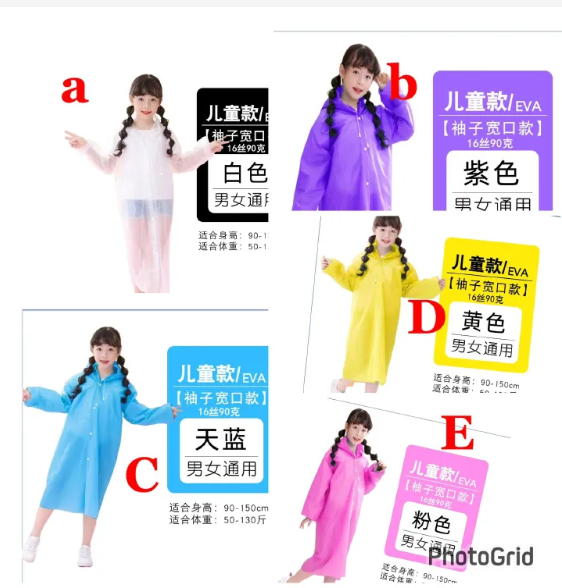 New arrival🔥🔥 Unisex Durable Light weight Eva Kids rain coat Suitable for children between 7-12 years of age