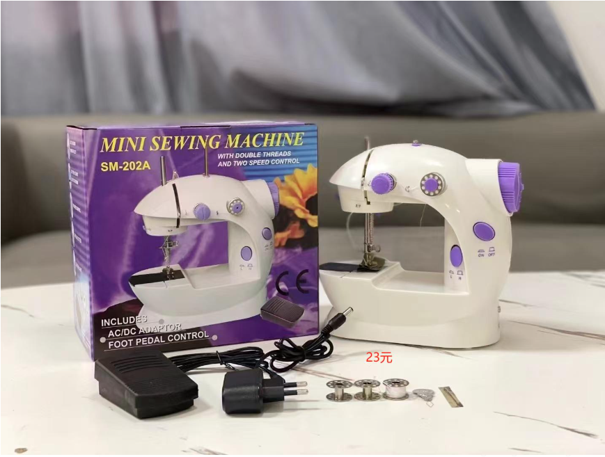 Mini Sewing Machine Portable Mini Desktop Foot Pedal Night Light Household Straight Line Cutter AutoSewing Machine with Light Cutter Foot Pedal Portable Night Light Sewing Machine