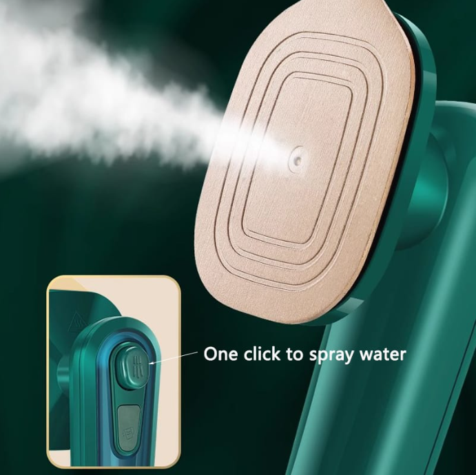 Amazing Offer! Steam Iron Portable Handheld Wet And Dry Double Hot Fabric Garment Steamer Ironbox Hanging Ironing Wrinkles Boxes Lightweight Steamer Iron Box With Nonstick Soleplate Cleaner Sanitiser