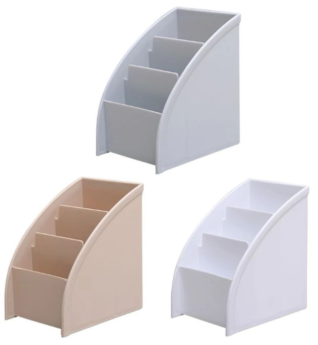 Plastic TV Remote Control Storage Holder Mobile Phone Holder Stand Washable Home Office Storage Boxes Desktop Storage Case Make up storage